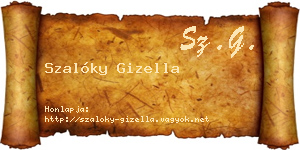 Szalóky Gizella névjegykártya