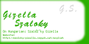 gizella szaloky business card